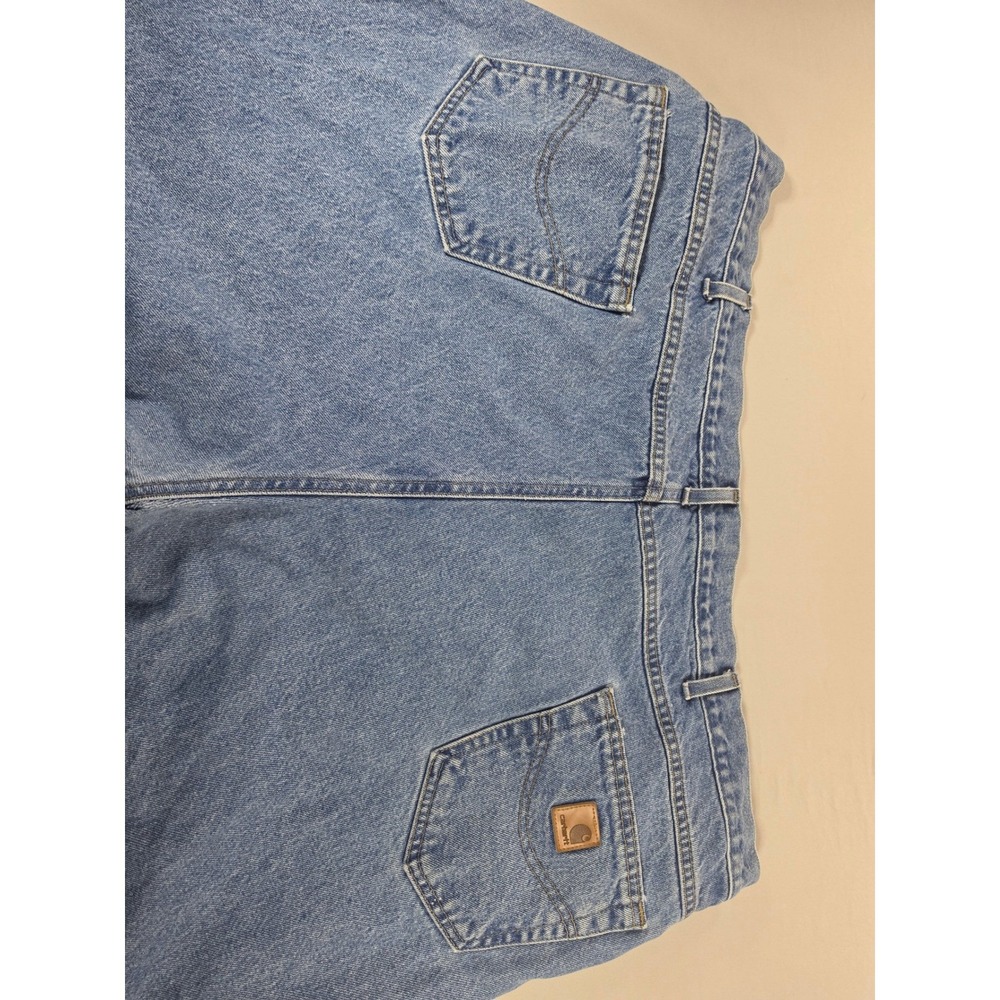 Carhartt B17 STW Relaxed Fit Tapered Leg Jeans Mens 50x32 Stonewash Blue Denim - Picture 3 of 7